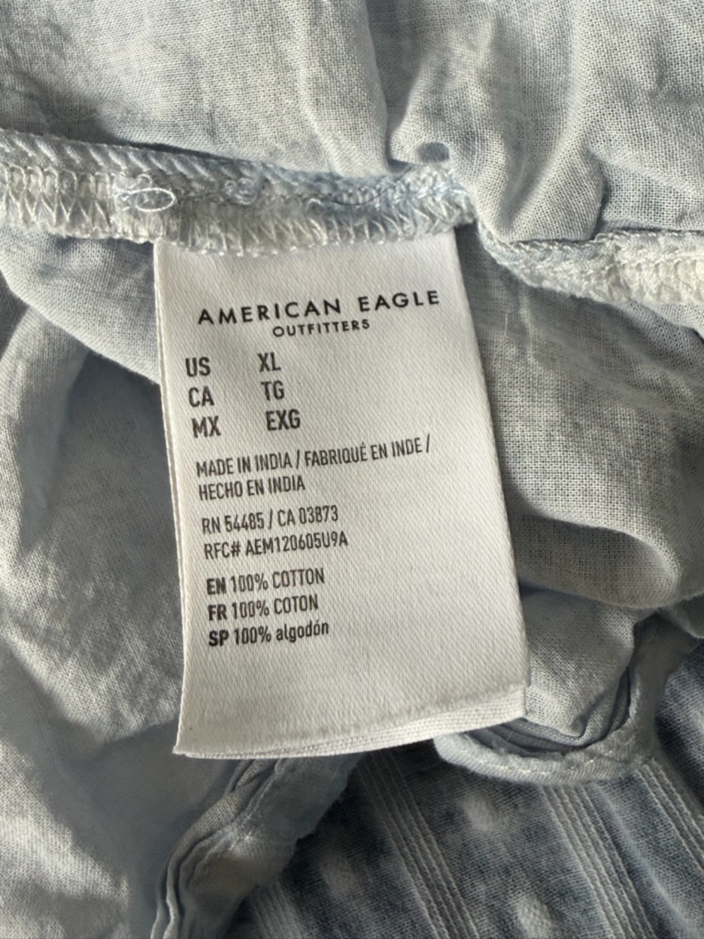 American Eagle Outfitters Light Blue Cotton Tiered Maxi Dress XL 54875 - Picture 13 of 16